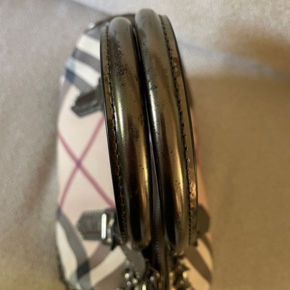 Burberry Supernova Check Studded Stars Small Chester Bowling Bag - Picture 7 of 10